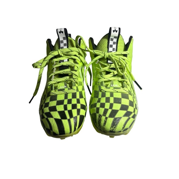 Under Armour Boys 5.5Y Football Cleats Green Spotlight Clone MC AA 3026345-300 - Picture 1 of 11